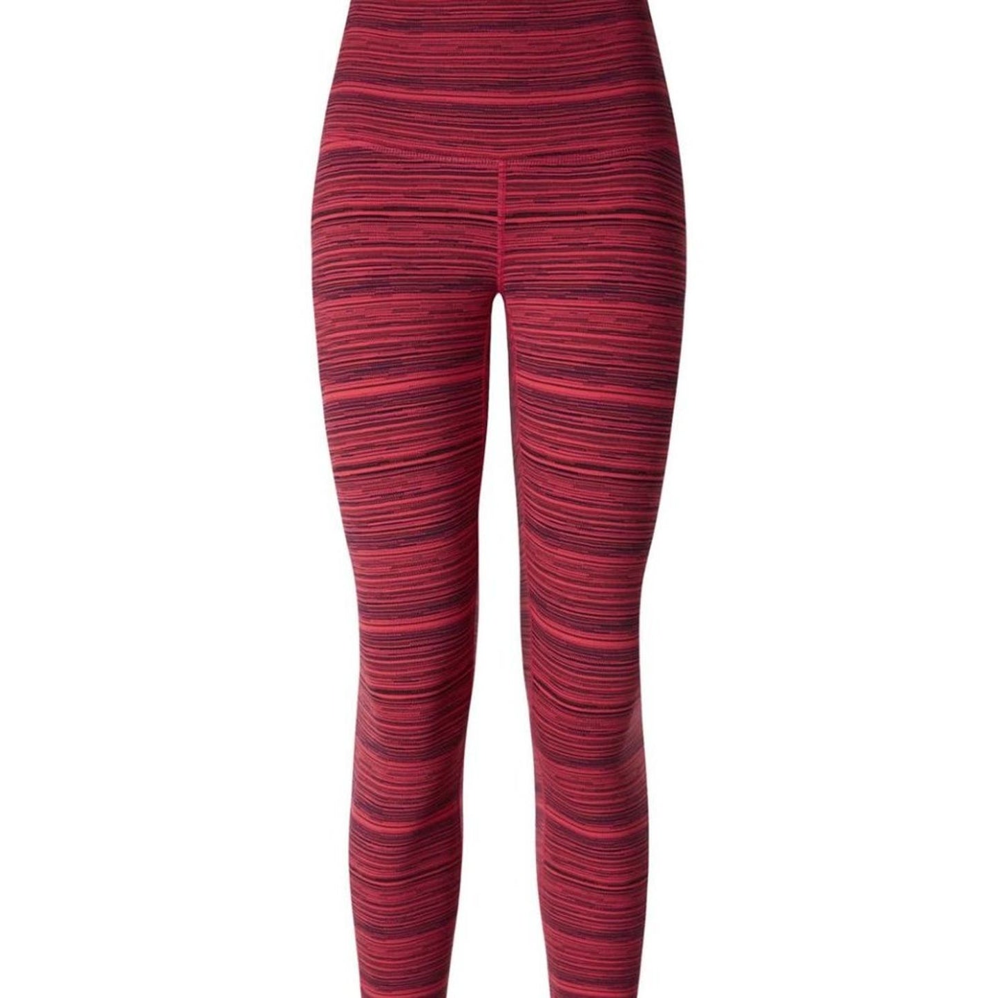 Lululemon Wunder Under Hi-Rise Crop Red Cyber Stripe Leggings Women’s Size 6