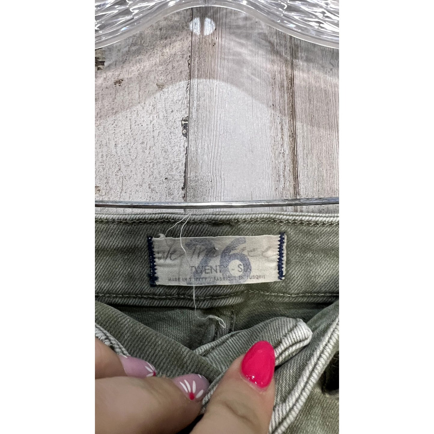 We the Free Women's Green Skinny Jeans Size 26 High-Rise Stretchable