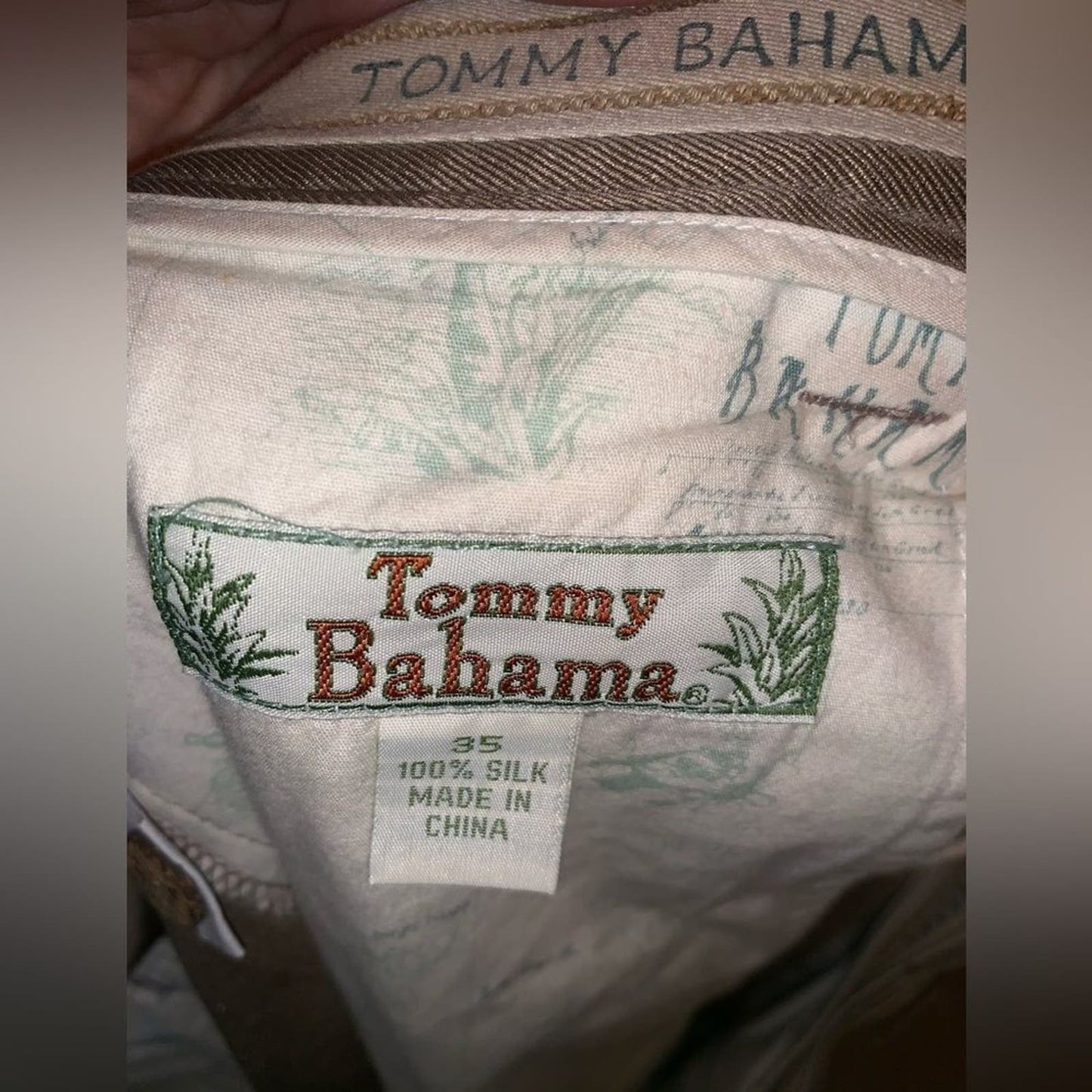 Tommy Bahama St Thomas Relaxed Double Pleat Silk Pants 35