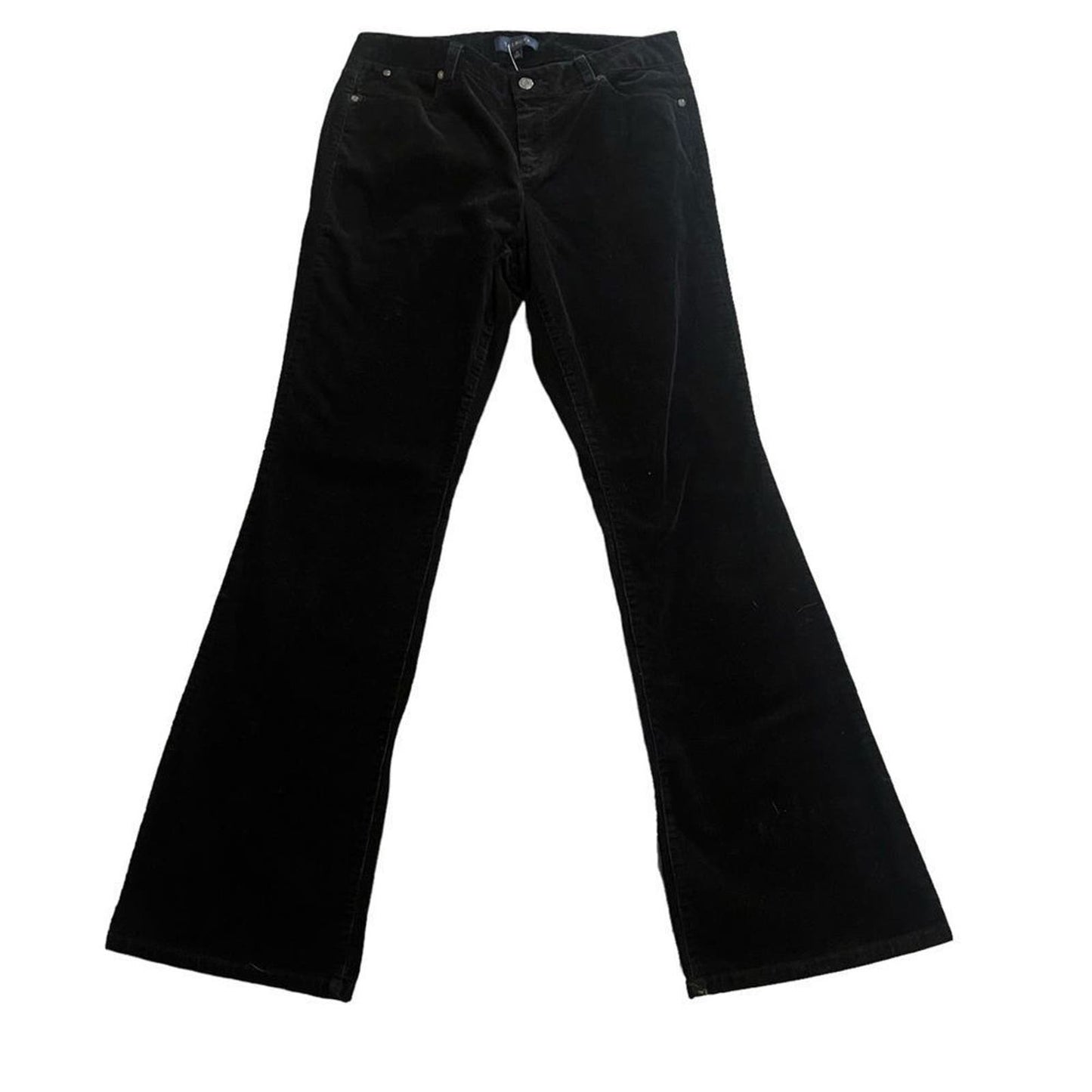 Talbots Black Corduroy Straight Leg Pants Size 10