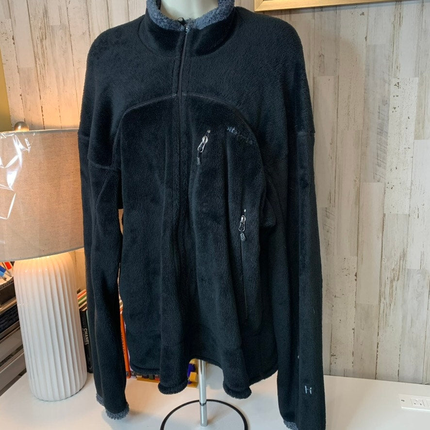 Patagonia Jacket Mens L Black Full Zip High Pile Fleece Zip