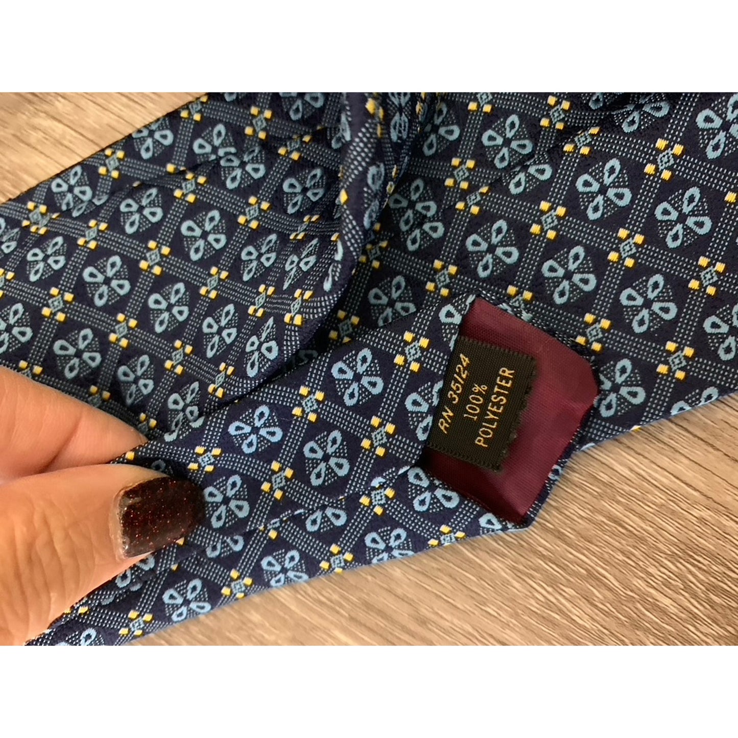 Set of 4 Silk Men's Ties Set Geometric Patterns Multicolor