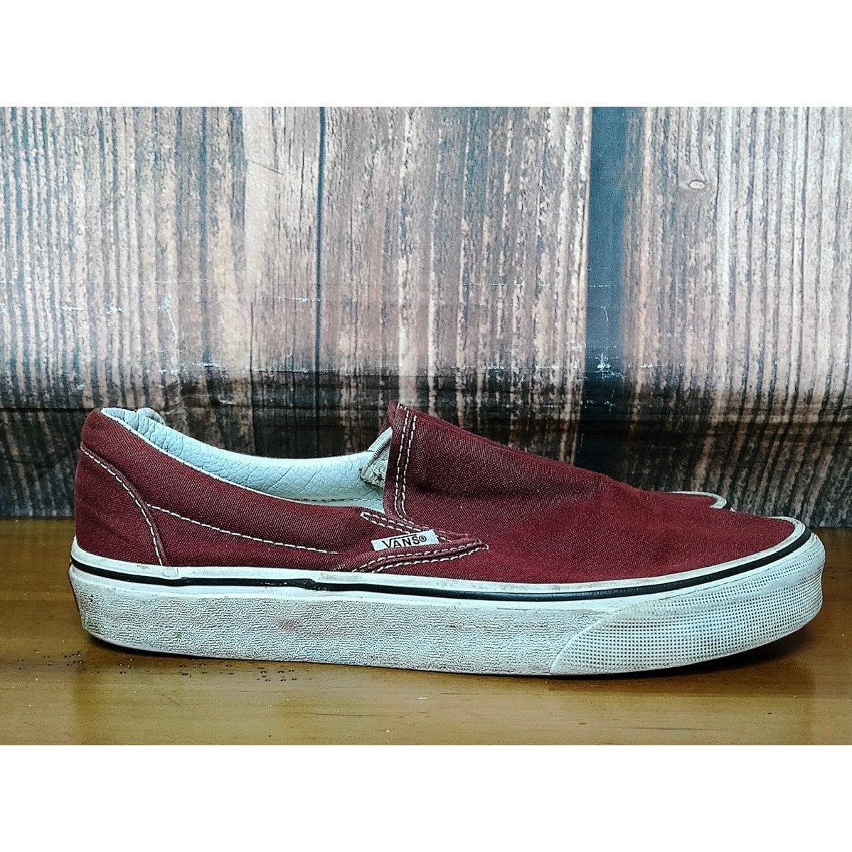 Vans Classic Slip-On Skate Shoes Brick Red Men's 5.5 / Women's 7
