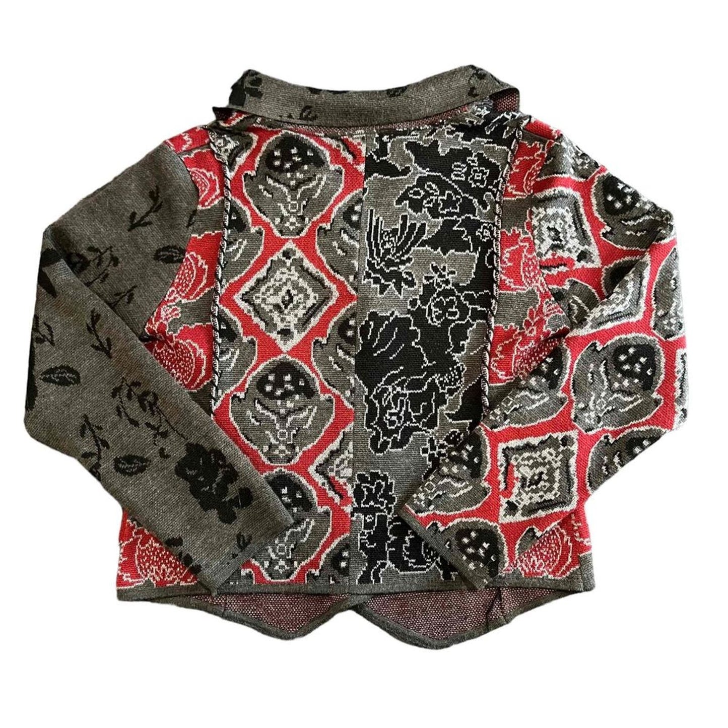 Coldwater Creek Button-Up Floral Pattern Collared Long Sleeve Cardigan -  Large