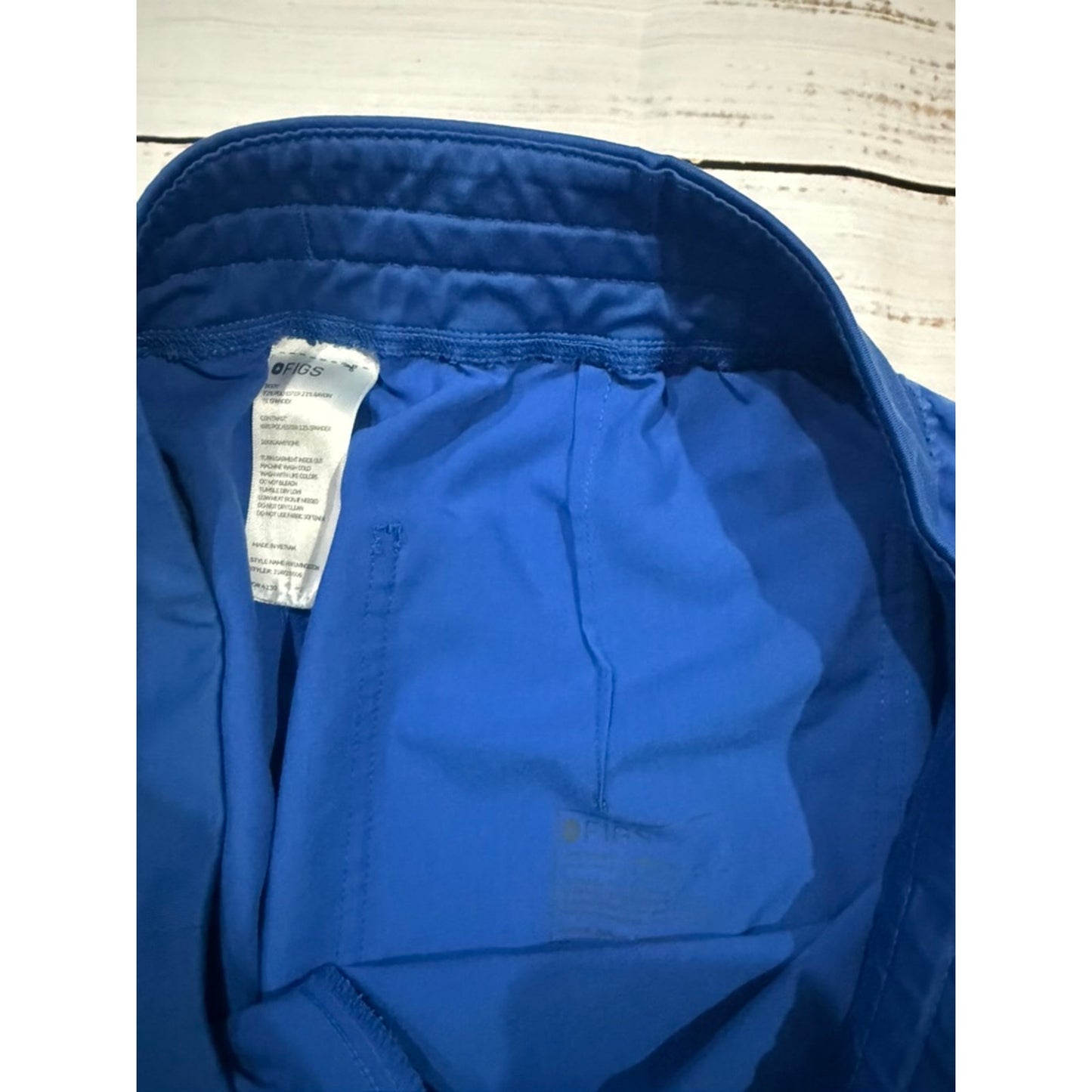 Figs Women's Livingston Scrub Pants Size 2XL Blue Elastic Waist Workwear