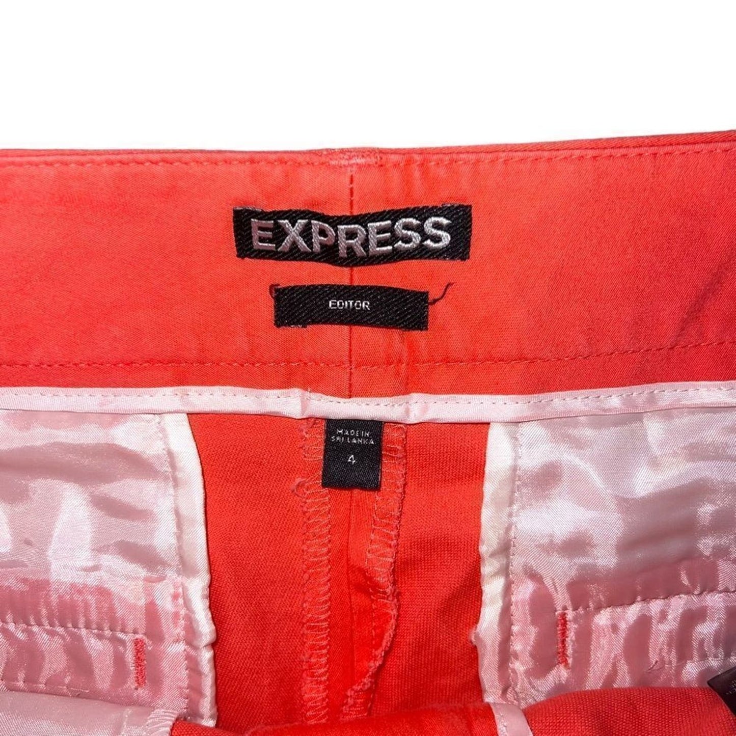 Express Bright Orange Size 4 Chino Shorts