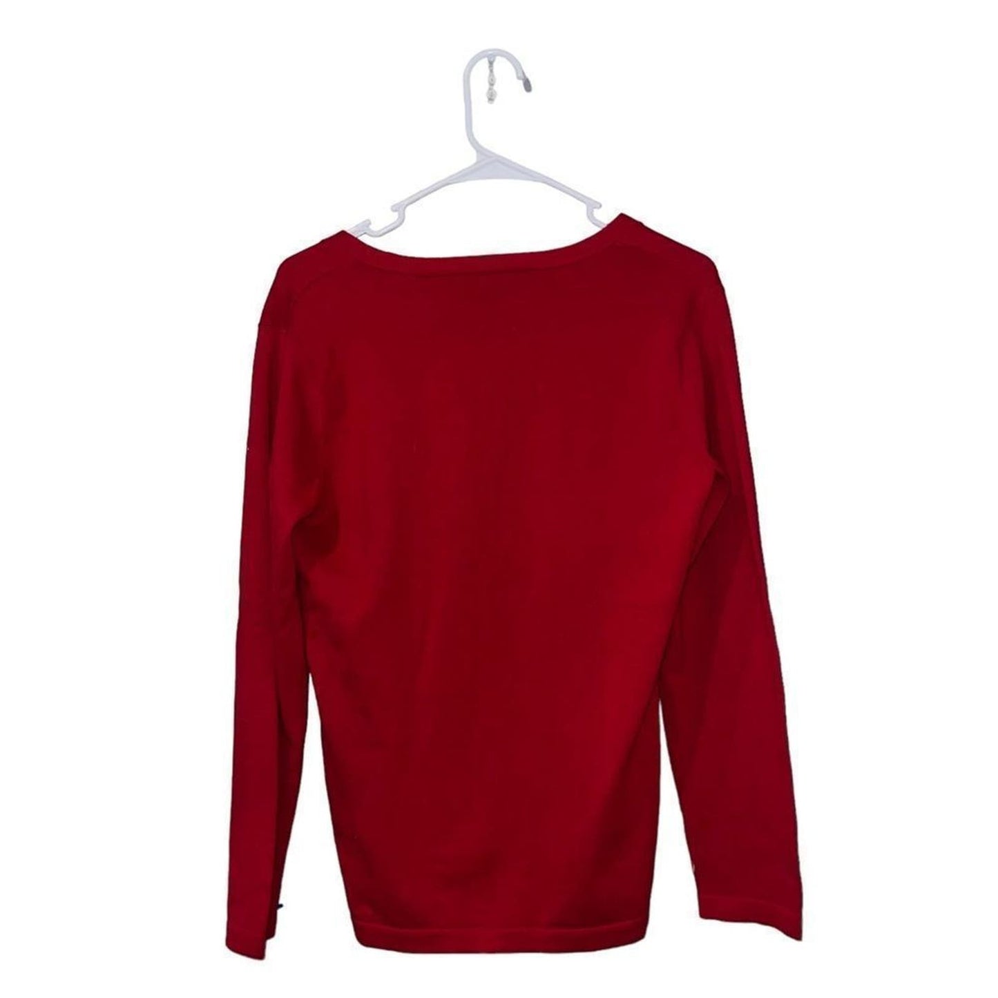 NWT Tommy Hilfiger Red V Neck Sweater Size Medium