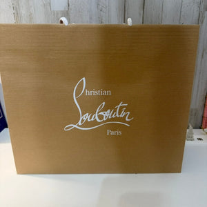 Christian Louboutin Paris Large Shopping Bag Brown Red Interior 16x13