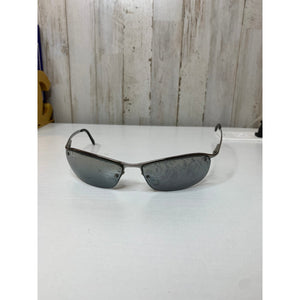 Ray-Ban Sunglasses Unisex Gray Frame Green Polarized Wraparound 63-15