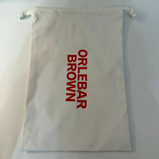 Orlebar Brown Dust Bag Storage Pouch White Drawstring Red Logo Small 9x12