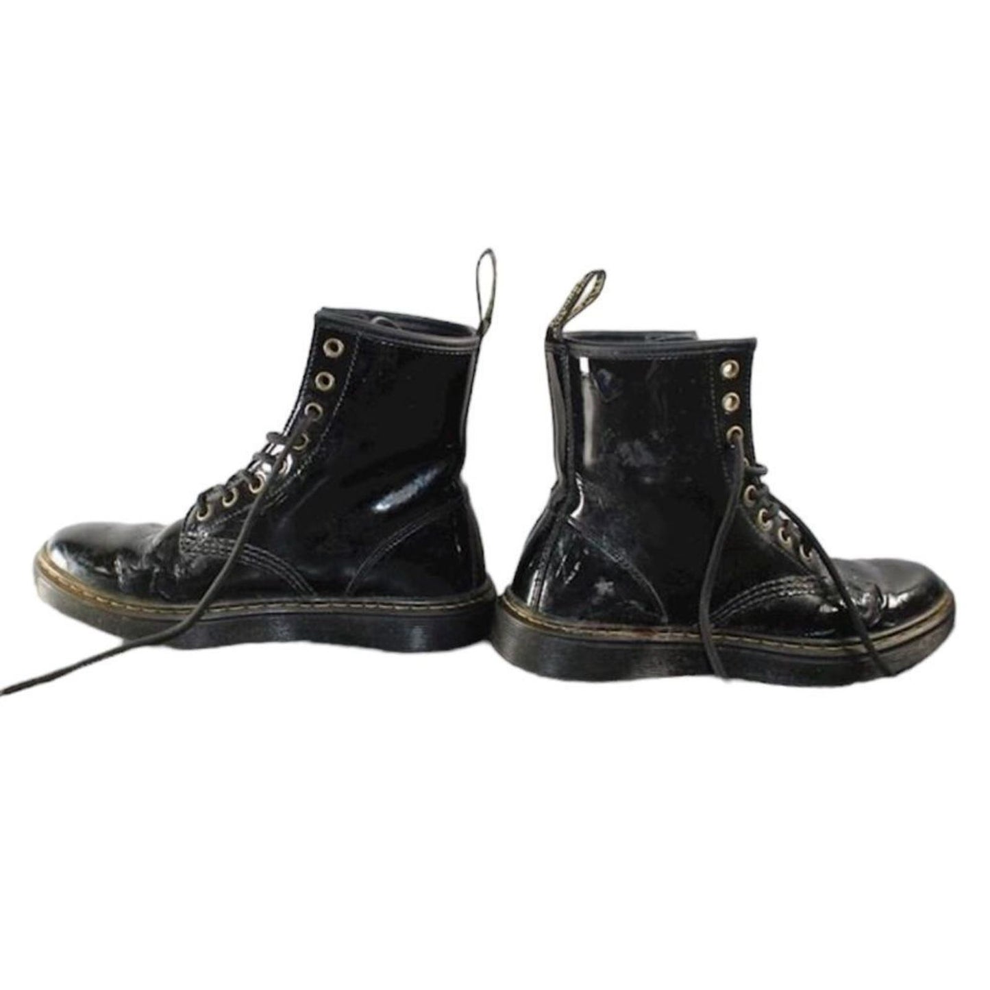 DR.MARTENS WOMENS ZAVALA COMBAT BOOT - BLACK SIZE 7