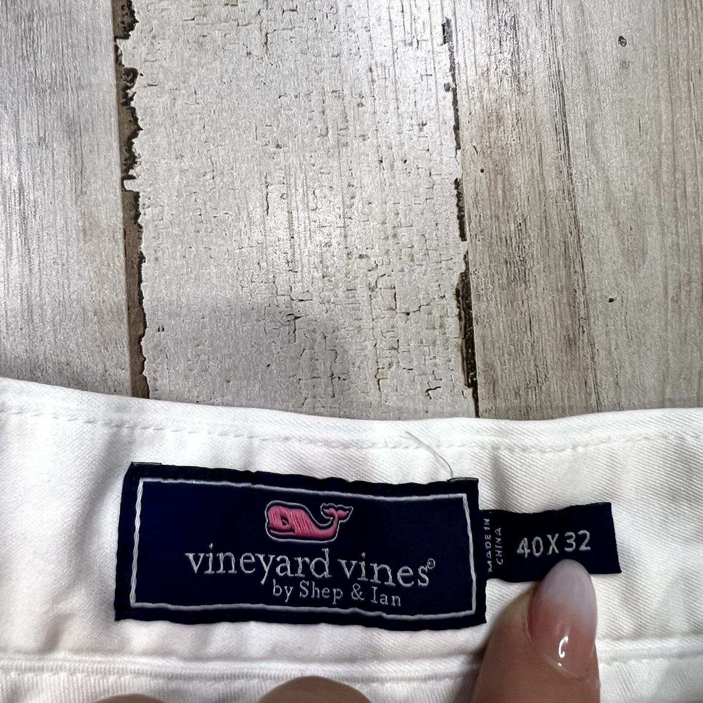 Vineyard Vines Men's Size 40x32 White Classic Fit Chino Breaker Pant