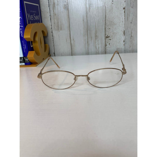Sophia Loren Prescription Eyeglass Frames Womens Gold Oval Full Rim Vintage Designer