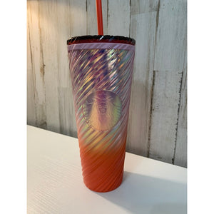 Starbucks Sunrise Swirl Venti Cold Cup Tumbler 24oz w/ Straw