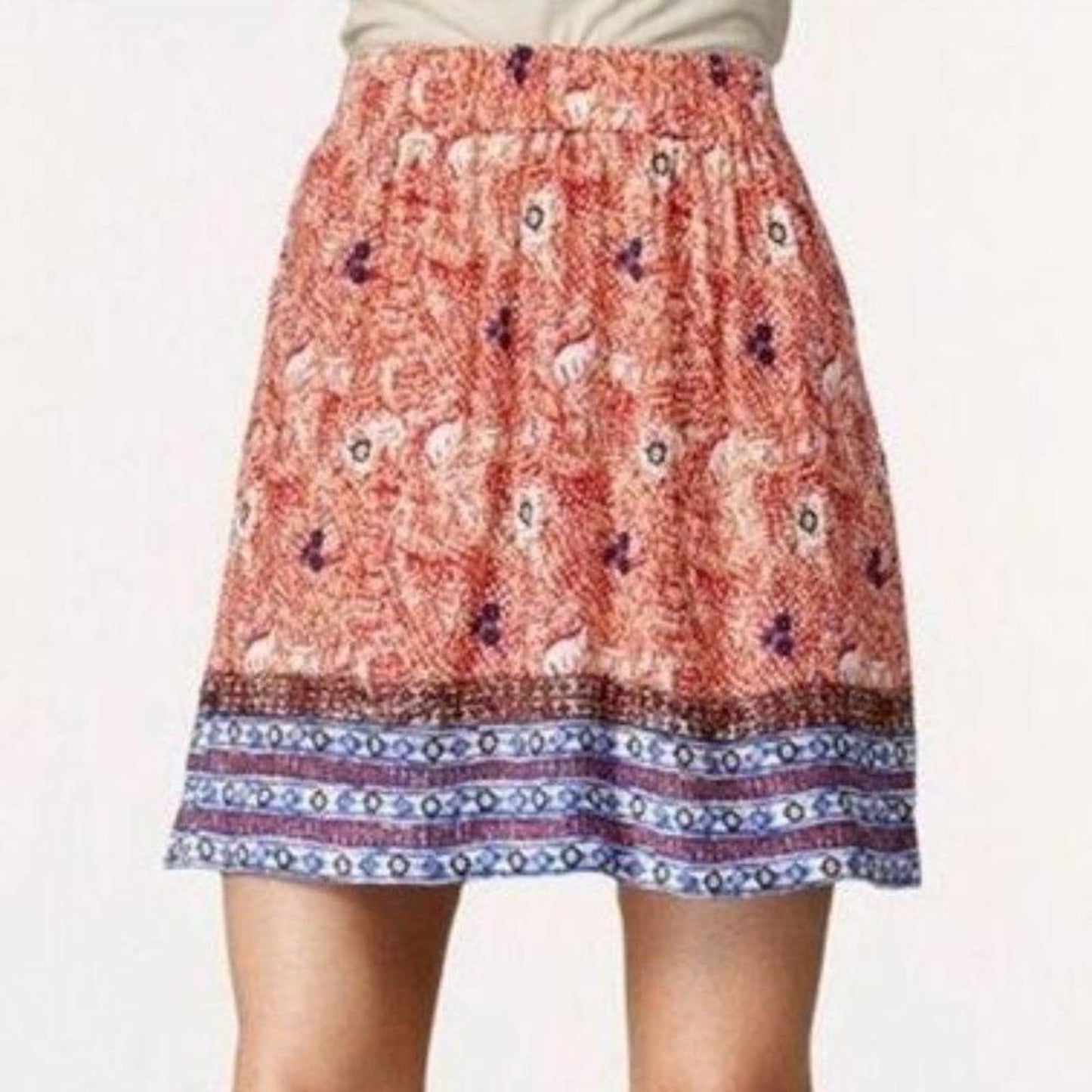 CAbi #784  Bella Batik Boho Tribal Mini Skirt Size Medium