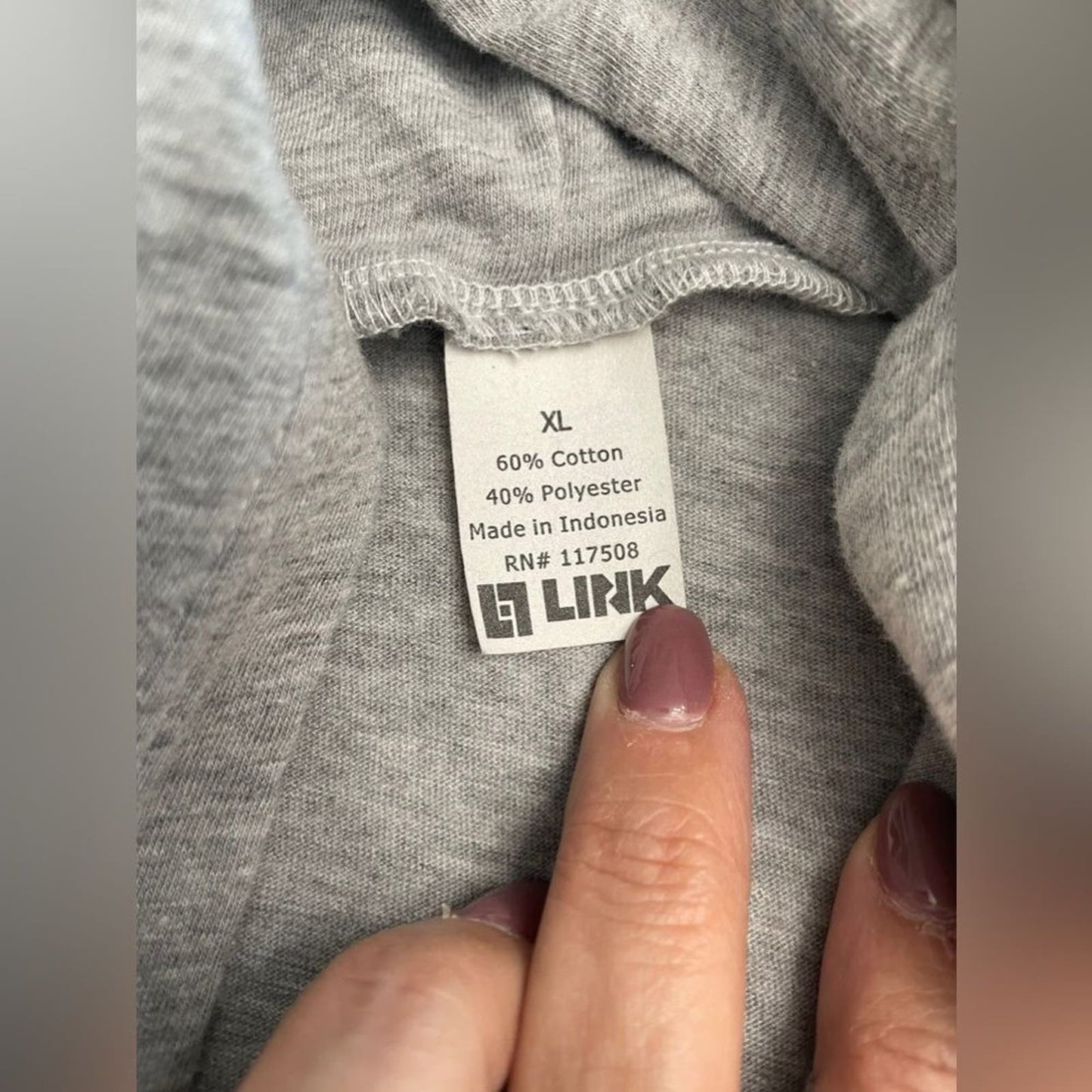 Link Long Sleeved Grey Hoodie XL