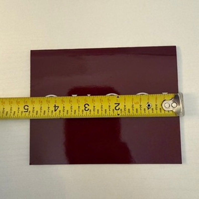 Gucci Burgundy Glossy Gift Envelope Card Holder White Logo 3.5 x 5 in