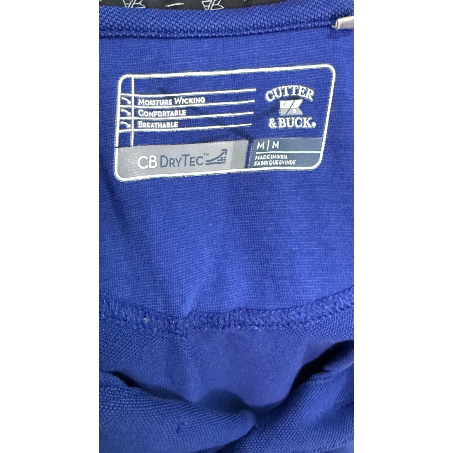 Cutter & Buck Men's Blue Polo Shirt Size Medium Short Sleeve Collared