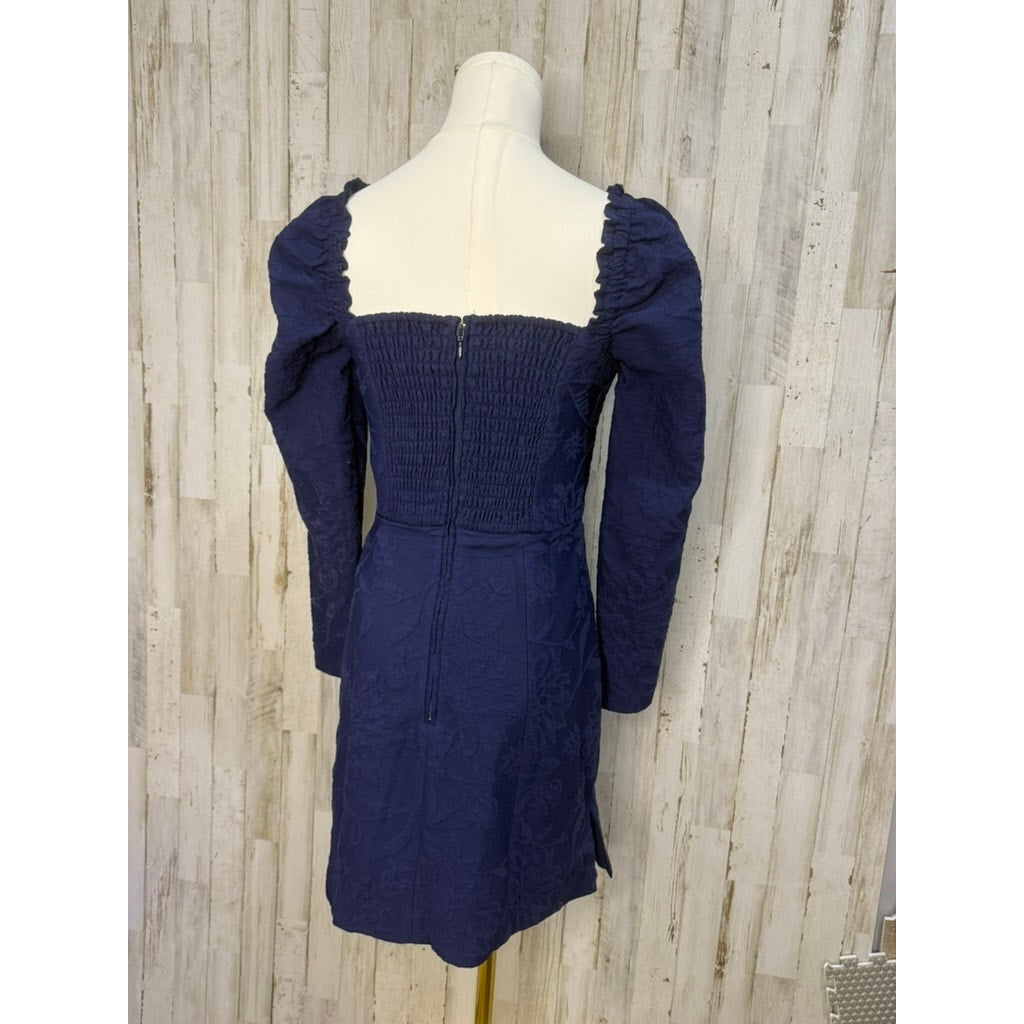 NWT Lilly Pulitzer Women's Ivanna Long-Sleeve Navy Blue Romper Size 00