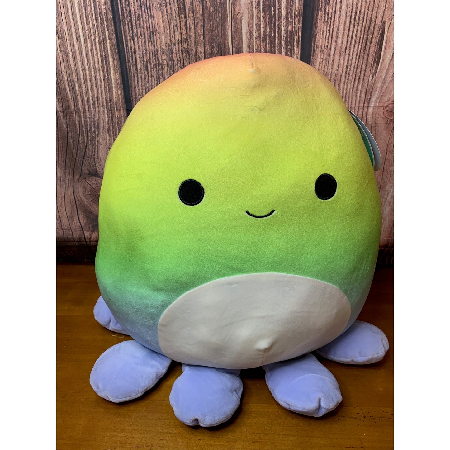 NWT Squishmallows Elodie Rainbow Octopus Plush Multicolor 16in