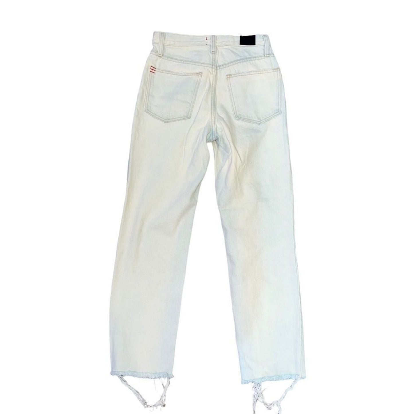 BDG Urban Outfitters Jeans Womens 24 White Slim Straight Raw Hem Frayed