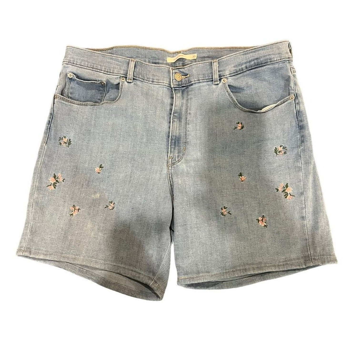 Levi's Floral Embroidered Classic Short Jean Shorts Size 33