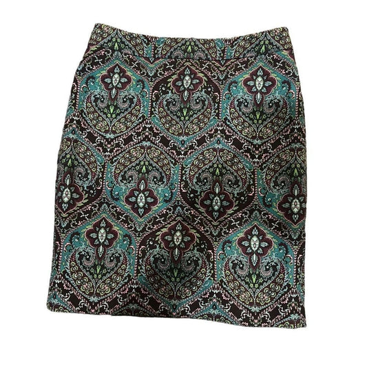 Talbots Women's Size 10P Paisley Knee Length Pencil Skirt