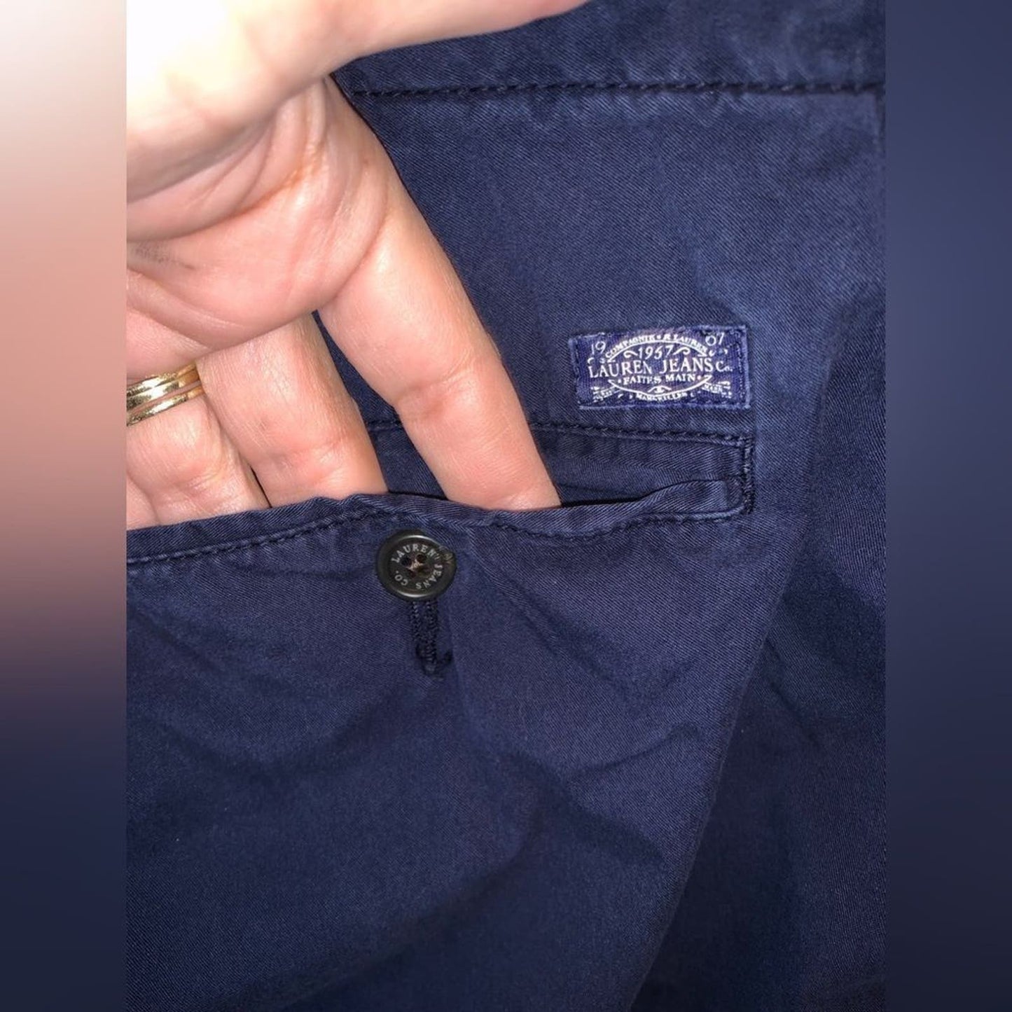Set 2 Ralph Lauren navy blue/pink chino pants 18W