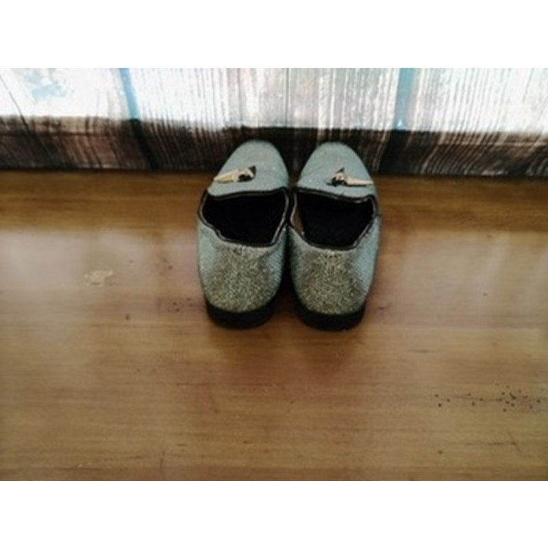 Giorgio Brutini Men's Silver Glitter Loafers Slip-On 8M