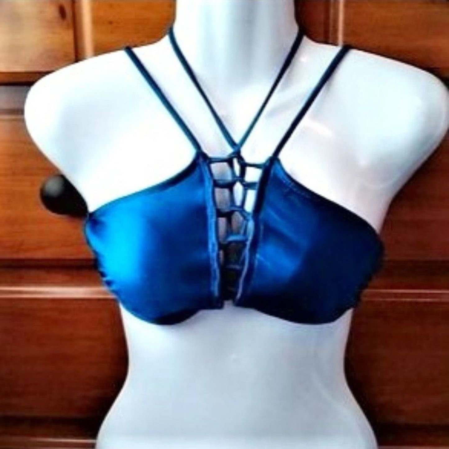 NoBo blue strappy bikini XL