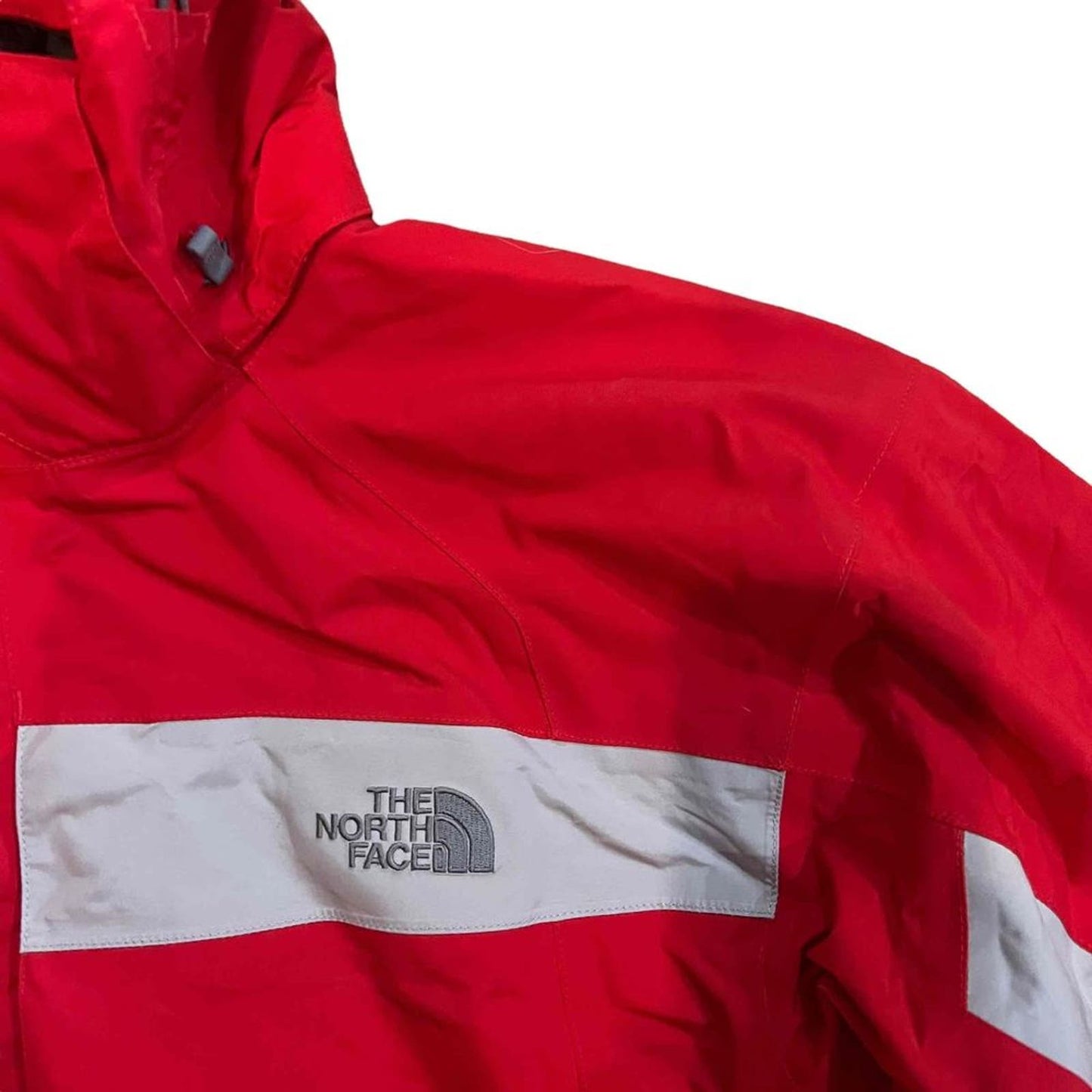 The North Face Men's Large HyVent DryVent Red Nylon Waterproof Hooded Jacket