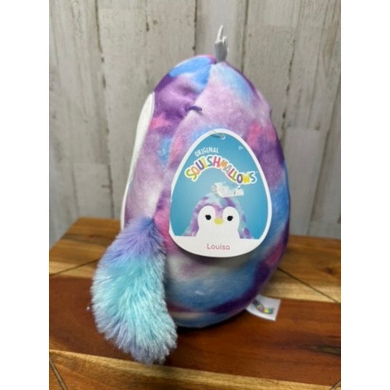 NWT Squishmallow Louisa the Penguin 10" Tie Dye Plush Toy Multicolor