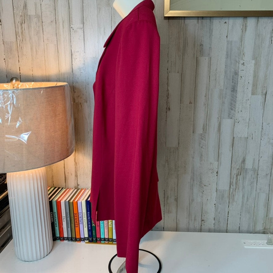 NWT Leslie Fay Dresses Blazer Jacket Womens Size 18 Claret