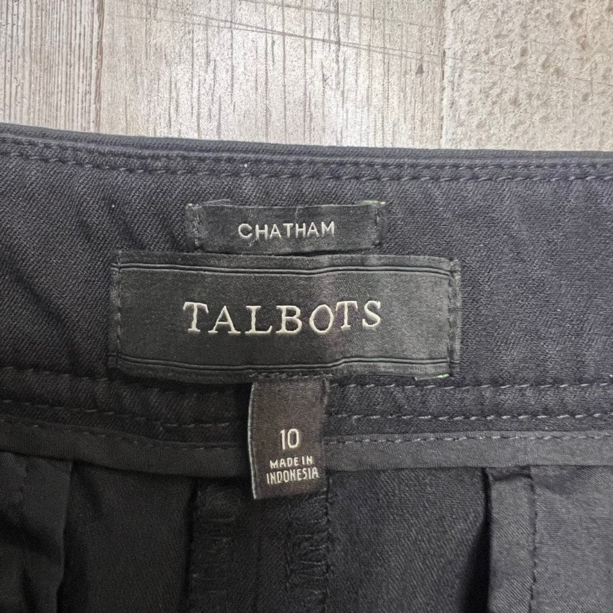 Talbots Women's Black Chatham Chino Pants Size 10 Straight Leg