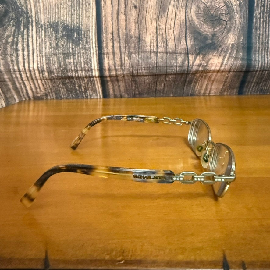 Michael Kors Unisex Bronze Geometric Half-Rim RX Eyeglasses Frames Only