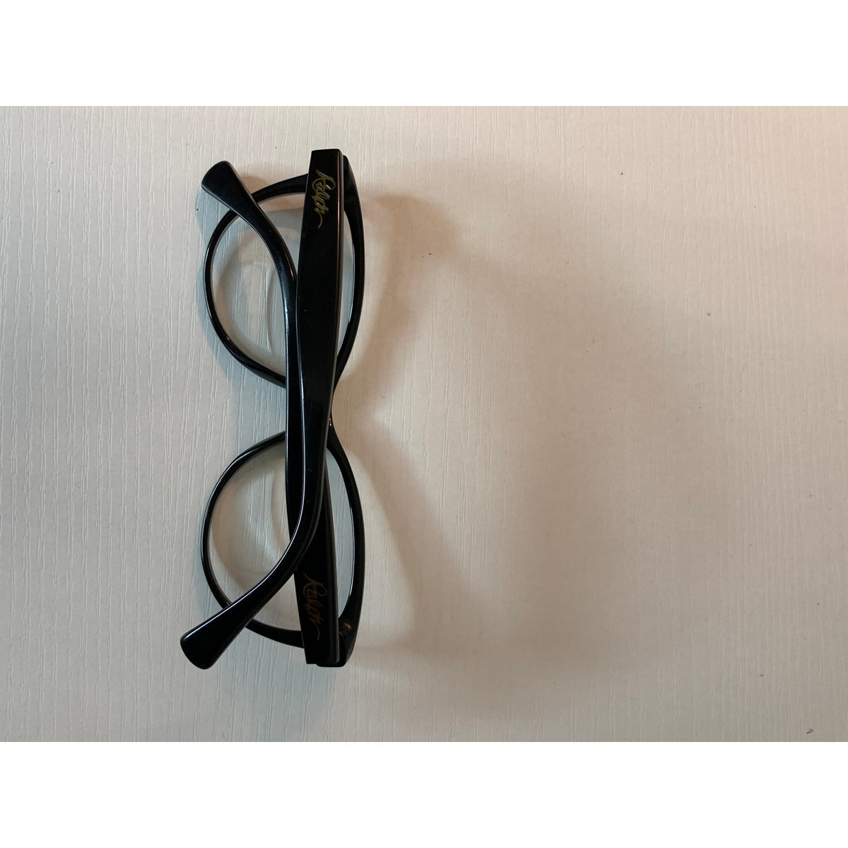 Ralph Lauren Womens Eyeglasses Prescription Frames Black Cat Eye Polka Dot Temples