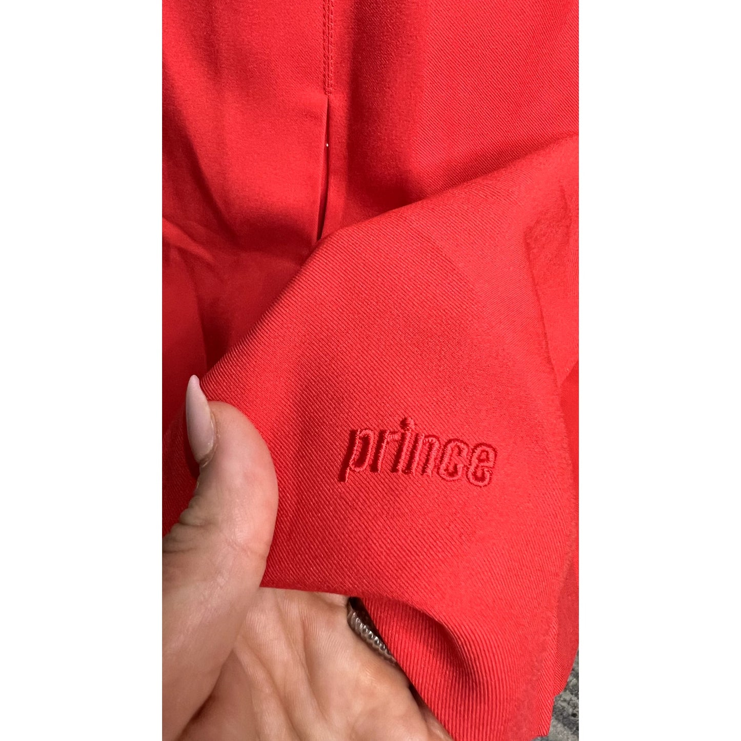 NWT Vintage Prince Women's Red Pleated Tennis Skirt Size 10