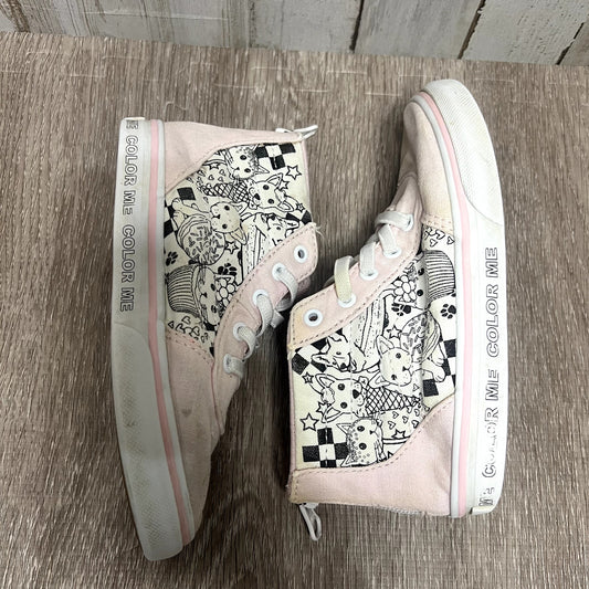 Vans Color Me High Top Sneakers Pink Toddler Size 10 Playful Print