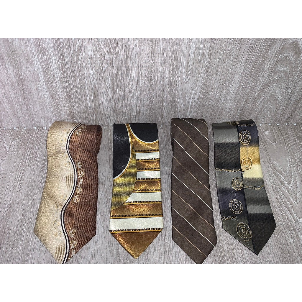 Men's Geometric Tie Set 4pc Multicolor Business/Special Occasion