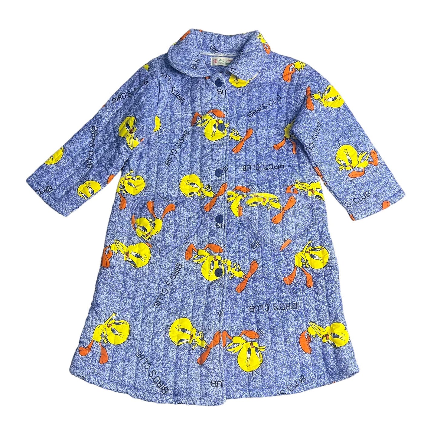 Fair lady Kids Size 6 Blue Looney Tunes Tweety Bird Long Sleeve Button Up Coat