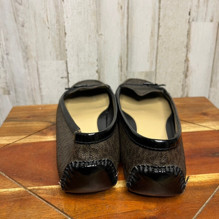 Michael Kors Women's 8.5 Brown MK Logo Loafers Flats Casual Fashion