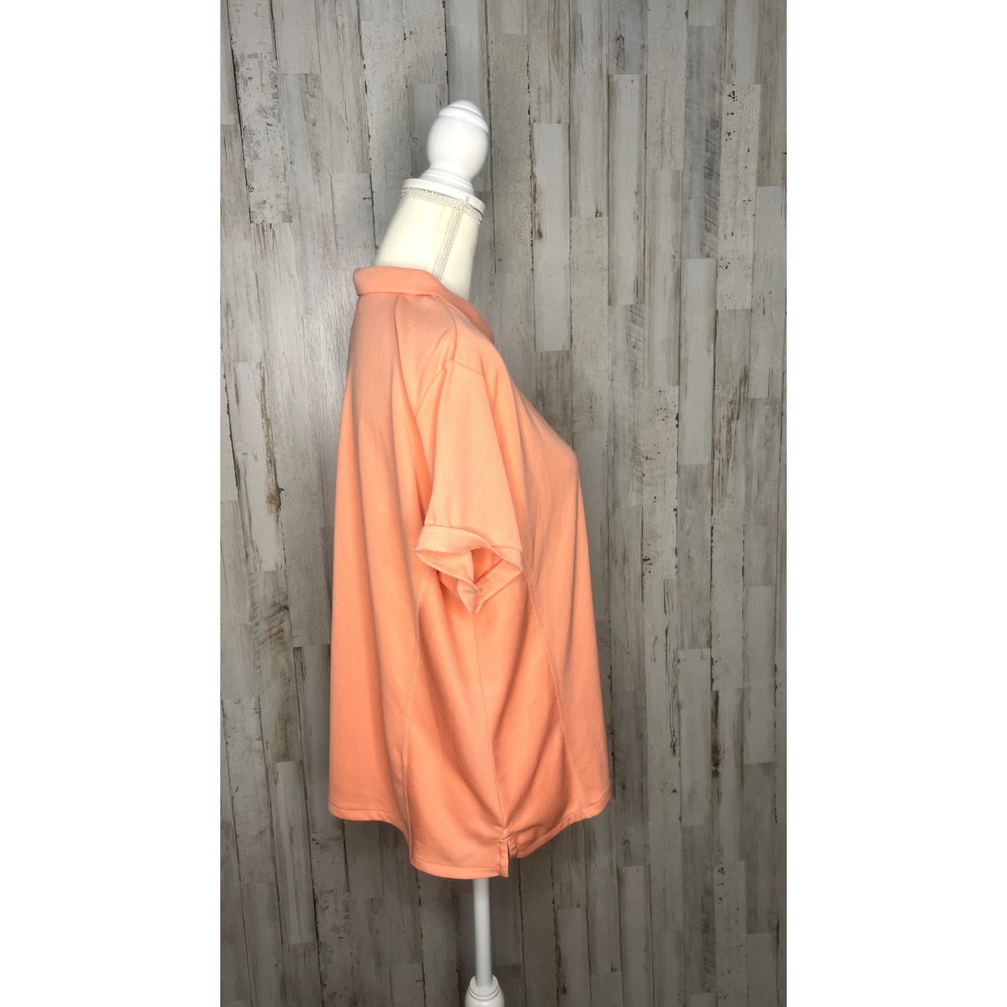 Columbia Women's 2XL Orange Short-Sleeve Polo Shirt Casual Summer