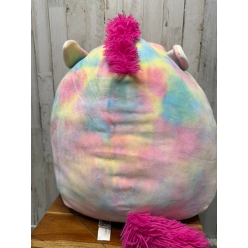 Squishmallow 20" Esmeralda Tie Dye Rainbow Unicorn Plush Toy Large Soft Pillow