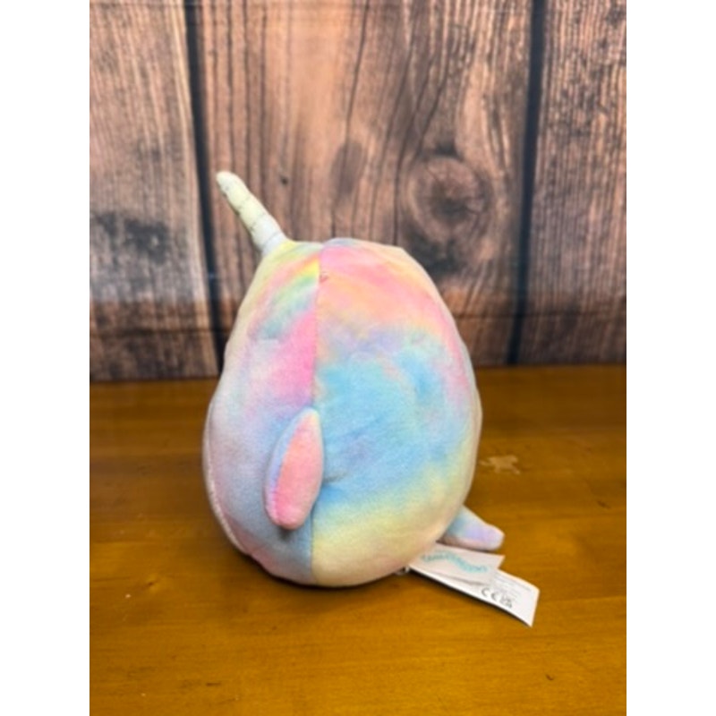 Squishmallows Navina the Narwhal 8" Plush Rainbow Tie Dye Toy