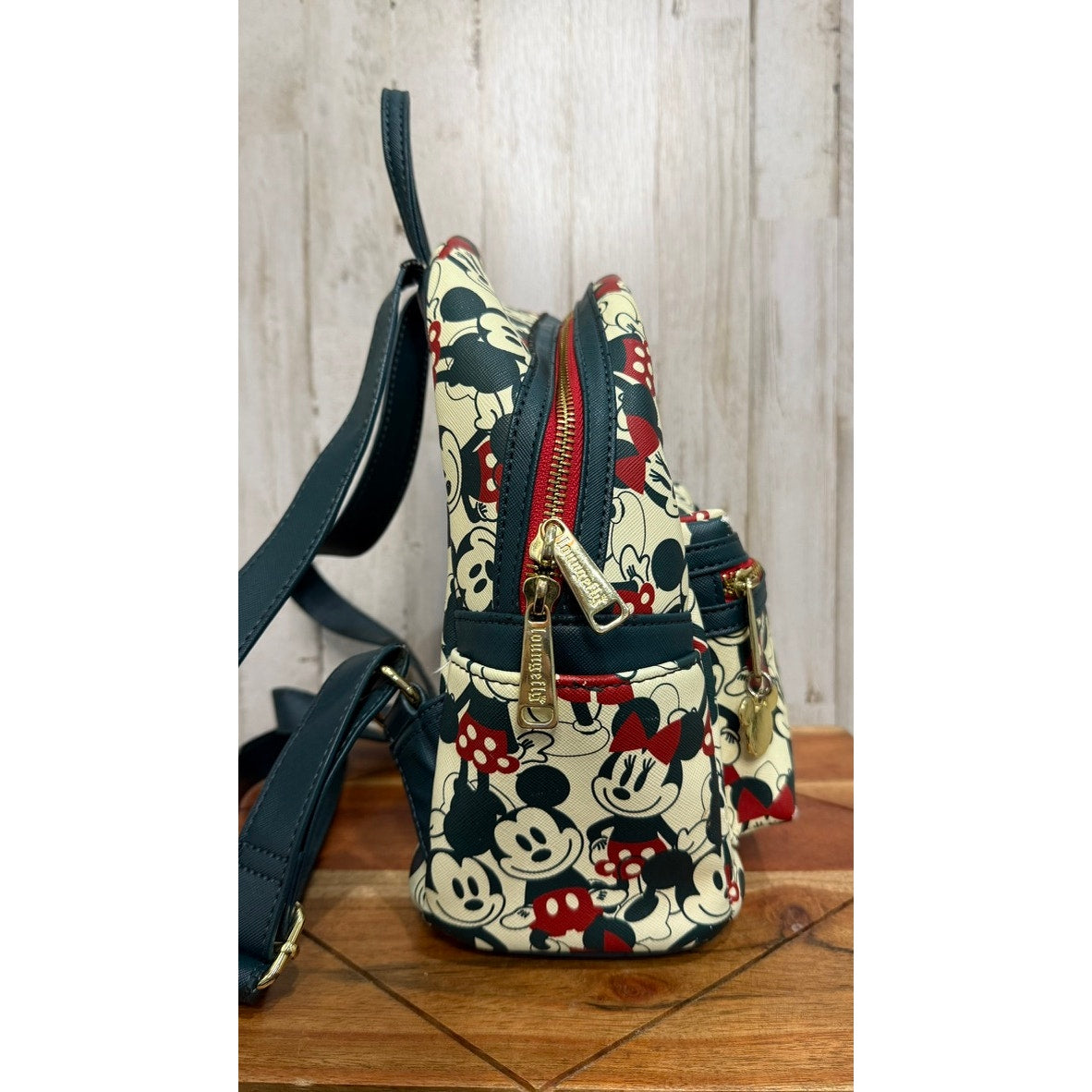 Loungefly Disney Mickey Minnie Mouse Mini Backpack Handbag Green Red