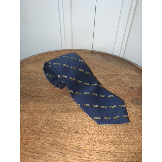 Career Cravats Men's Blue Geometric Pulte Tie Classic Width & Length