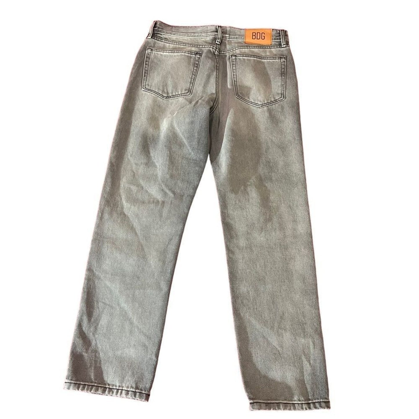 BDG Jeans Mens 32x32 Gray Wash Vintage Slim Fit Straight Leg Mid Rise