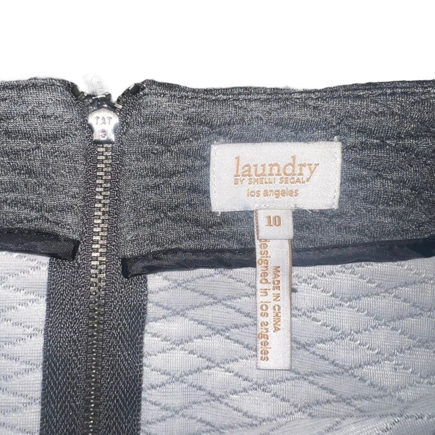 Laundry by Shelli Segal Skirt Womens Size 10 Gray Black Colorblock Pencil