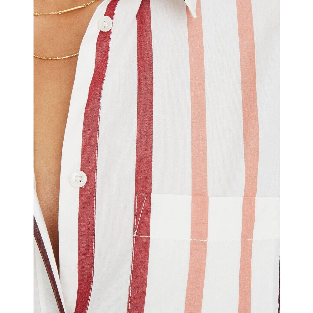 Madewell Women's XS Striped Button-Up Shirt Long Sleeve Casual Relaxed Fit
