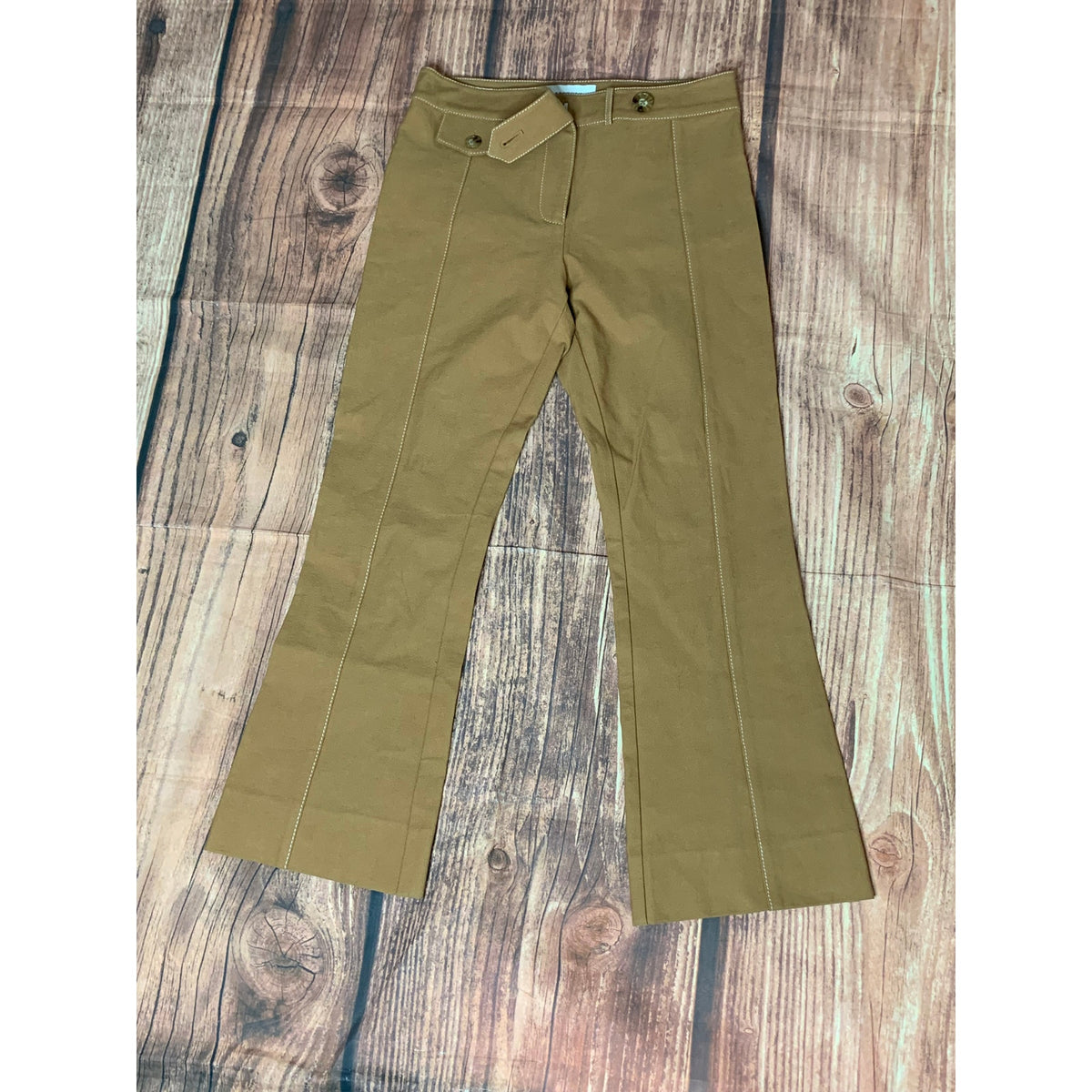 Derek Lam 10 Crosby Pants Womens Size 2 Brown Flared Stretch Trouser